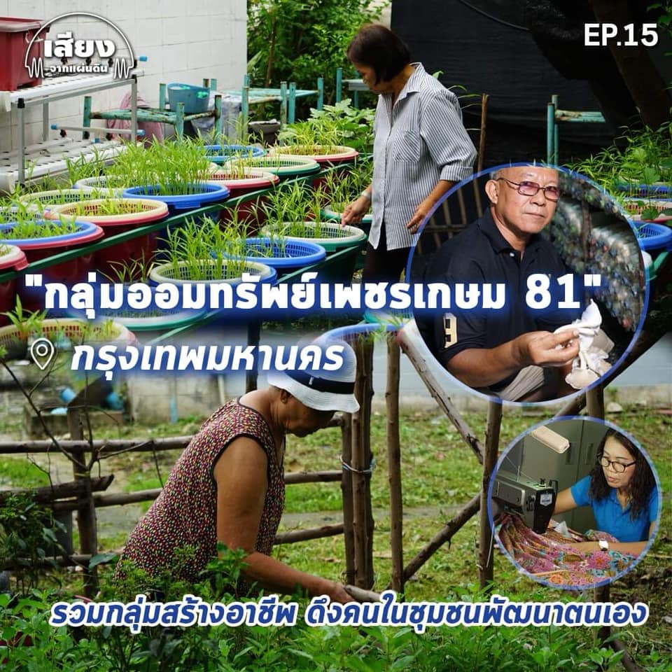 สารคดีเสียงจากแผ่นดิน#5 – EP.15 : “กลุ่มออมทรัพย์เพชรเกษม 81” รวมกลุ่มสร้างอาชีพ ดึงคนในชุมชนพัฒนาตนเอง