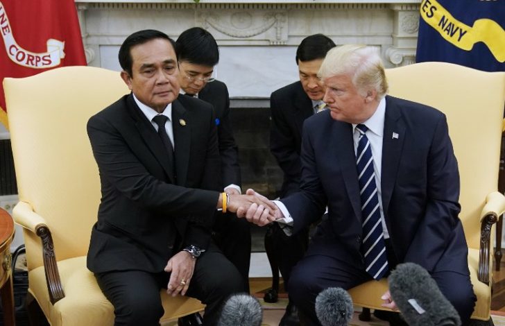 US-THAILAND-TRUMP-PRAYUT ‘โดนัลด์ ทรัมป์’ ส่งสารยินดี ‘บิ๊กตู่’ นั่งนายกฯสมัยสอง
