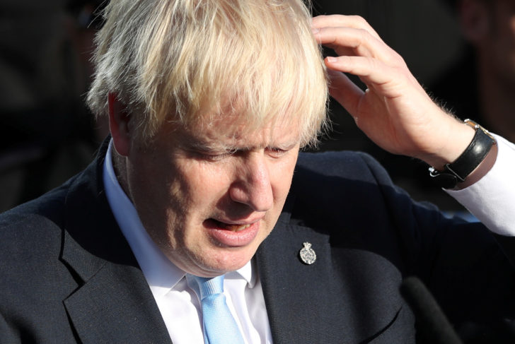 Britain's PM Boris Johnson visits West Yorkshire