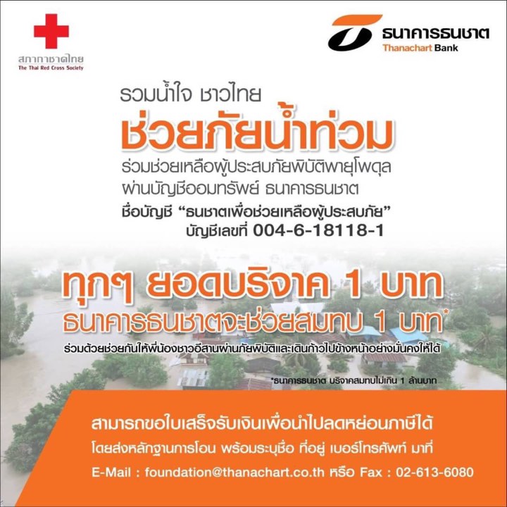 70400747_675065056340330_7167856901521145856_n ธนาคารธนชาตชวนบริจาคเงินช่วยผู้ประสบภัยน้ำท่วม