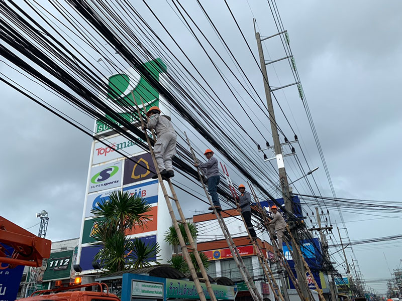 74 จังหวัดจัดระเบียบสายสื่อสาร โคราชทุ่ม 2.4 พัน ล.ดึงสายไฟลงดิน