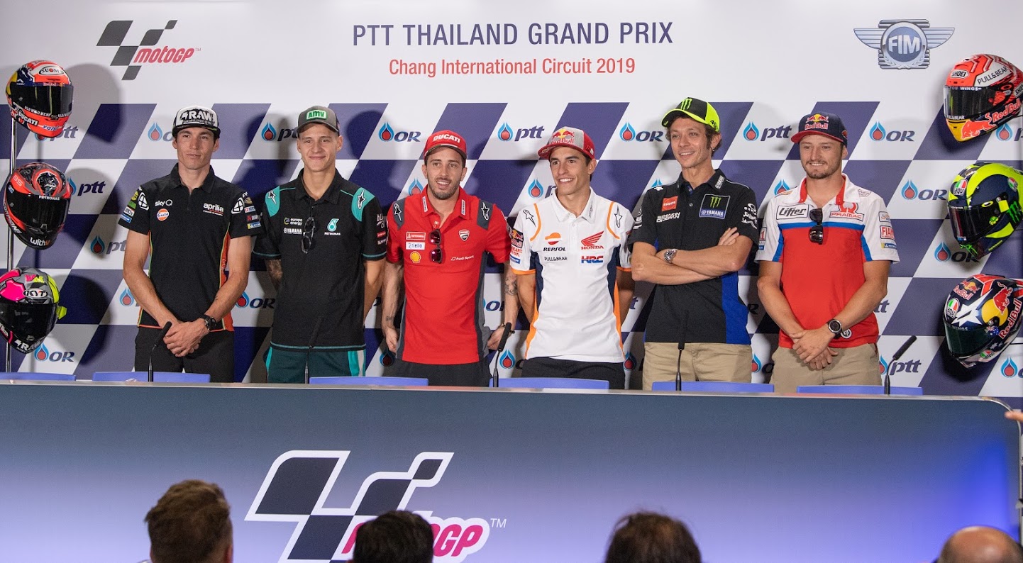 ซูเปอร์สตาร์ โมโตจีพี “มาร์เกซ-โดวิซิโอโซ-รอสซี่” ลั่นบู๊เต็มแทร็คสนามช้าง เข้มข้นจนโค้งสุดท้าย