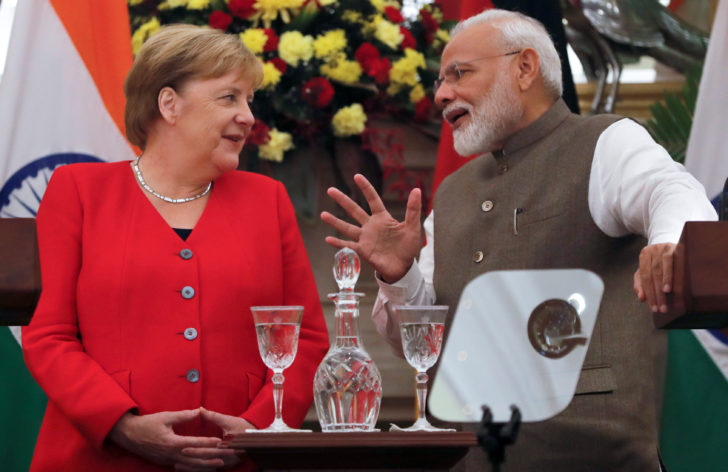 German Chancellor Angela Merkel visits India