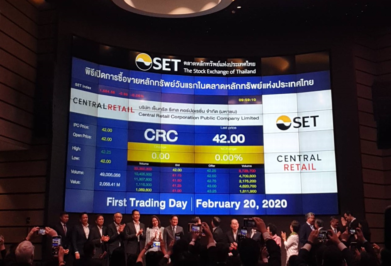 CRC ฝ่ามรสุมไวรัส เทรดวันแรกเท่า IPO 42 บาท