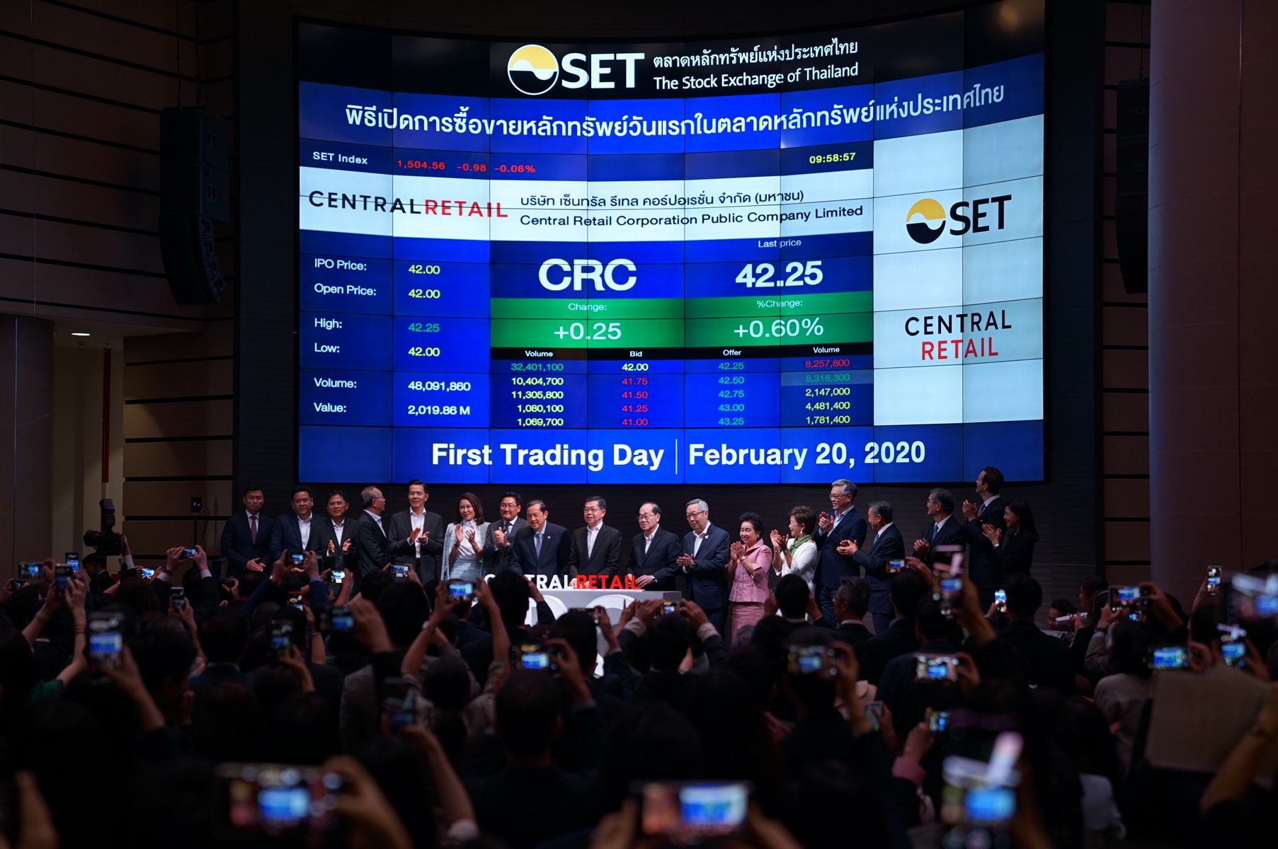 CRC ปิดวันแรก ราคาต่ำจอง IPO 0.6%