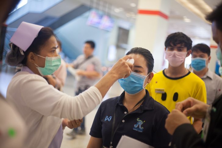 Coronavirus threats at the Thai Teaw Thai 54th Expo in Bangkok, Thailand