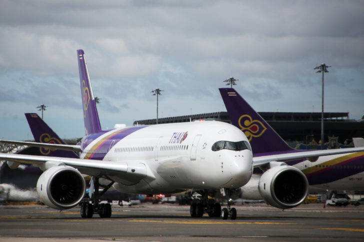 Thai Airways President And Chairman Attend The Touchdown Ceremony For The Airlines First Airbus A350 Aircraft