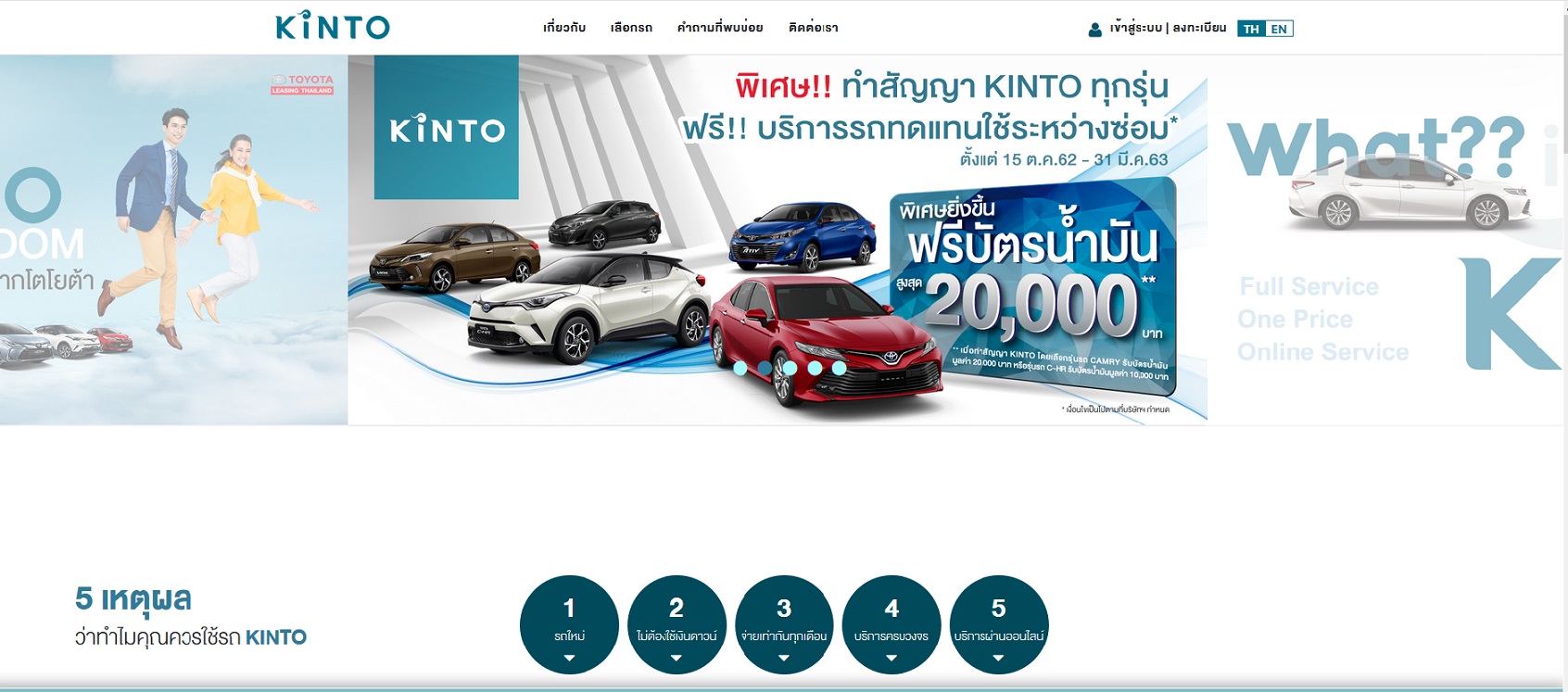 โตโยต้า รุกหนักรถเช่าส่วนบุคคล ส่ง “KINTO ONE” ขยายกลุ่มลูกค้าใช้งานเยอะไม่เน้นเป็นเจ้าของรถ