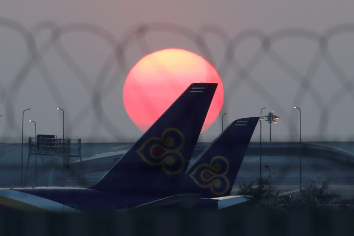 การบินไทย ภาพเครื่องบินประกอบข่าว การบินไทย