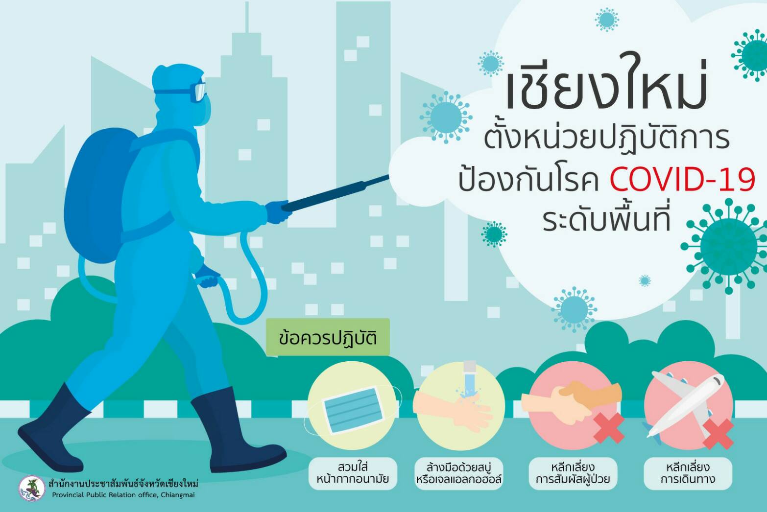เชียงใหม่ตั้งหน่วยป้องกัน COVID-19 ระดับพื้นที่ ยกระมาตรการเข้มทุกชุมชน