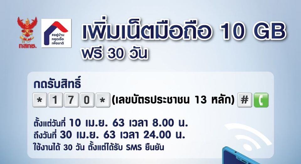 อย่าลืมใช้สิทธิ์ก่อนเที่ยงคืน! กสทช. เผยยอดผู้ได้รับเน็ตฟรี 10GB 14.6 ล้านรายแล้ว