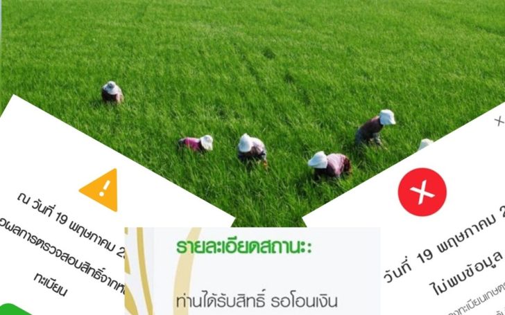 ตรวจสอบสถานะ “เยียวยาเกษตรกร” แบบไหนได้เงิน 5 พันบาท