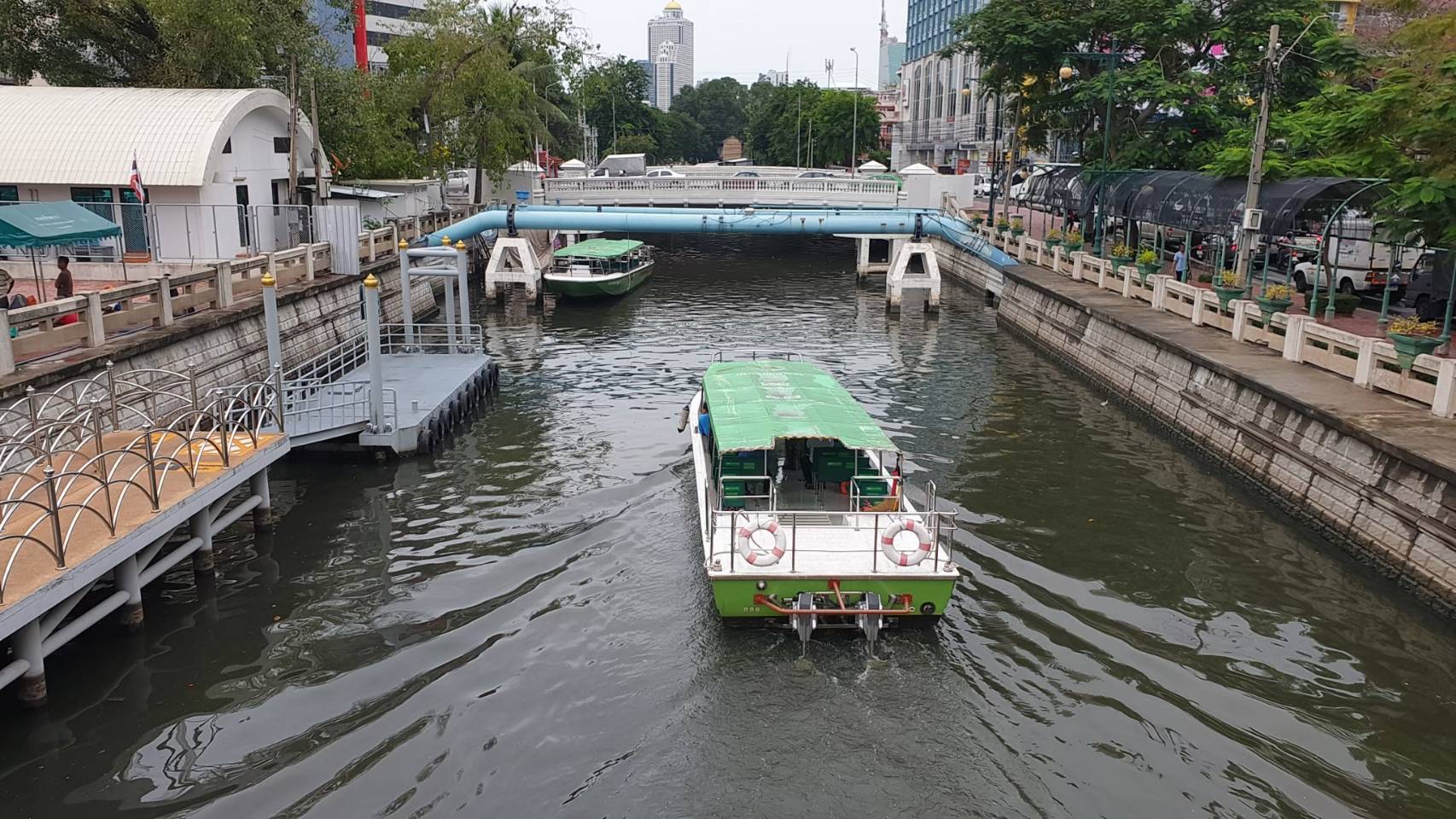 เรือพลังงานไฟฟ้า เส้นทางวิ่งคลองผดุงกรุงเกษม