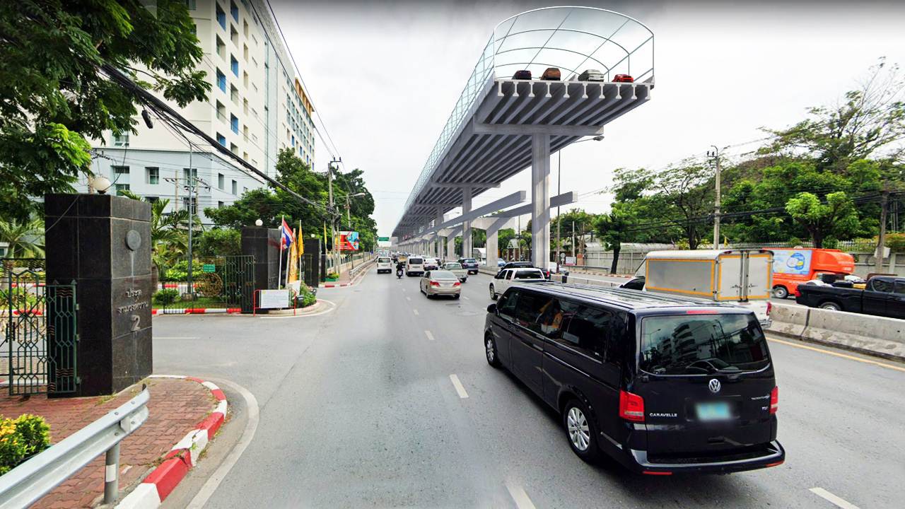 ภาพจำลอง โครงการทางด่วน บริเวณ ม.เกษตรศาตร์