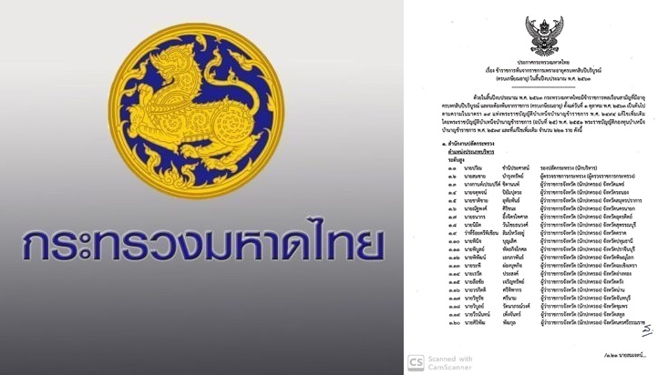 เช็กที่นี่! 221 ตำแหน่ง ข้าราชการมหาดไทย พ้นจากตำแหน่ง 1 ต.ค.นี้