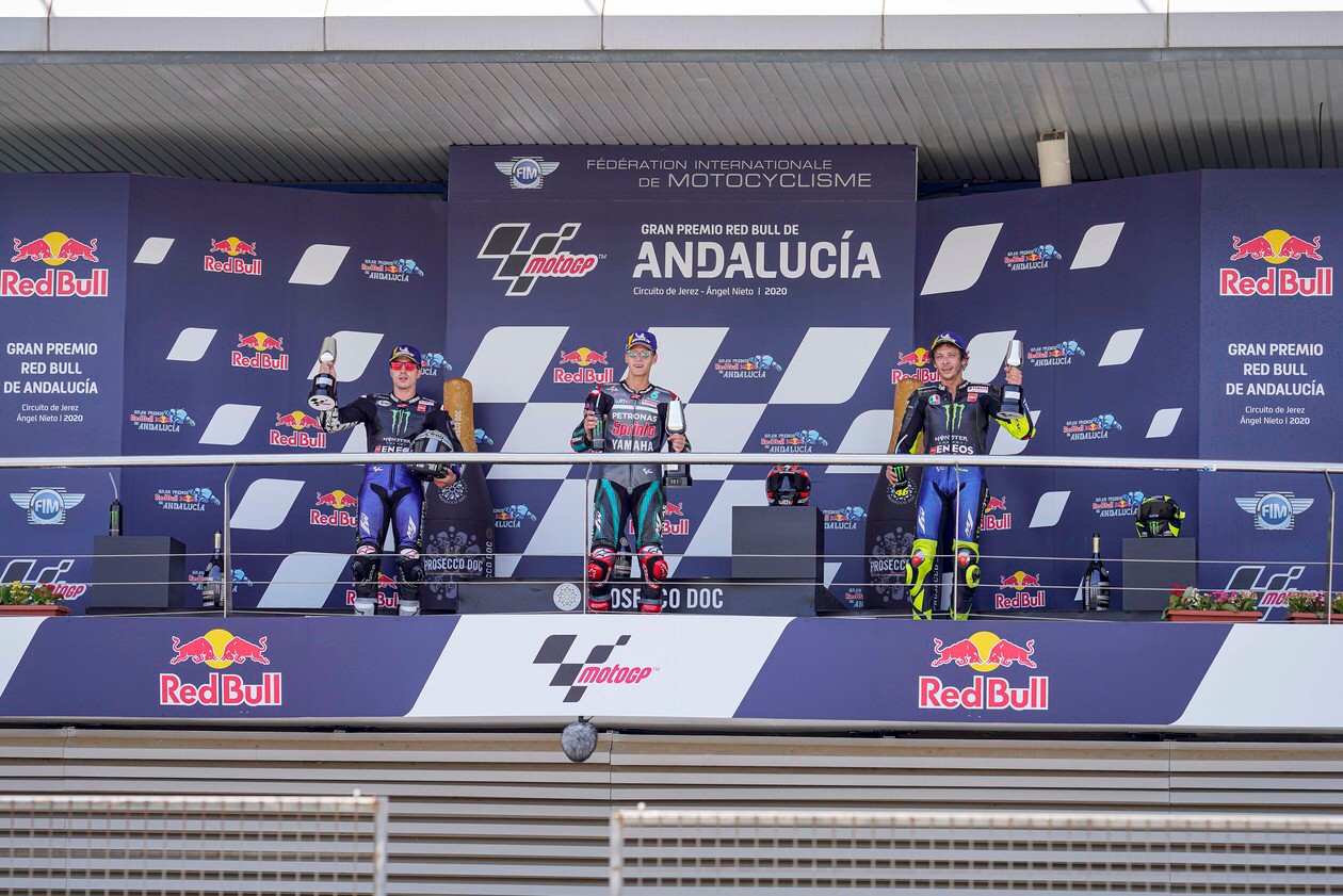 “ยามาฮ่า” M1 ผงาดคว้า Full Podium 1-2-3 สนามเฆเรซ
