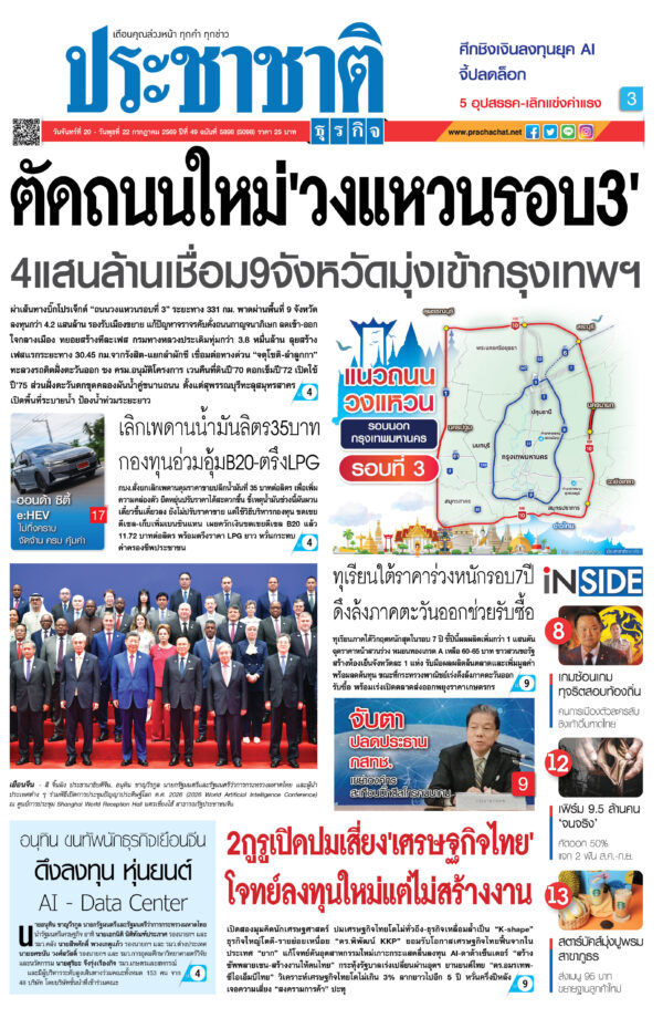 สมัครสมาชิก หนังสือพิมพ์ ประชาชาติธุรกิจ