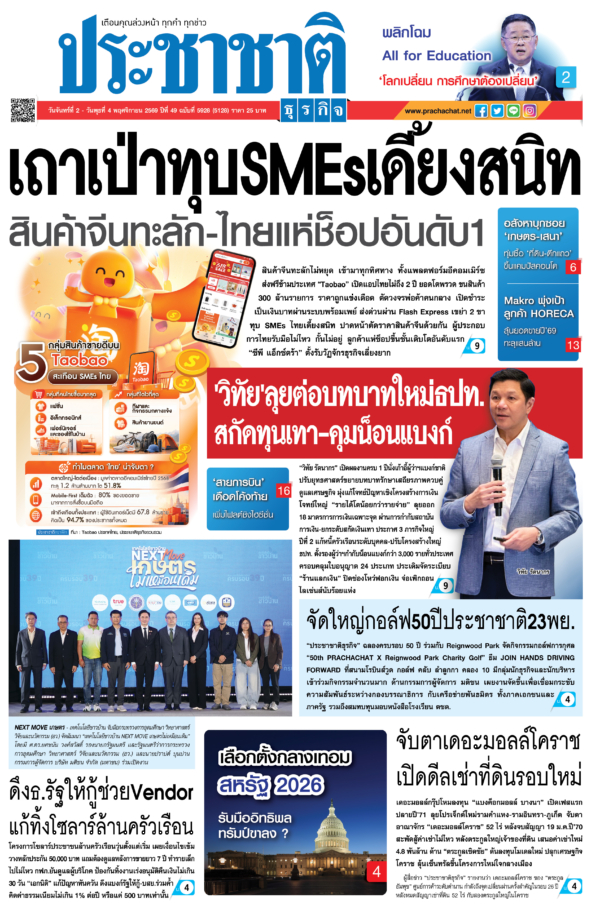 สมัครสมาชิก หนังสือพิมพ์ ประชาชาติธุรกิจ