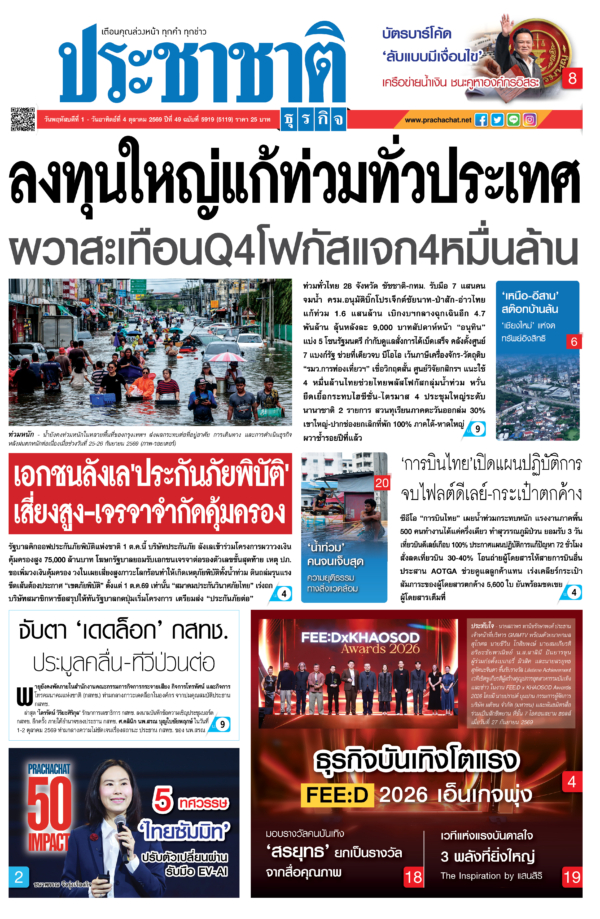 สมัครสมาชิก หนังสือพิมพ์ ประชาชาติธุรกิจ
