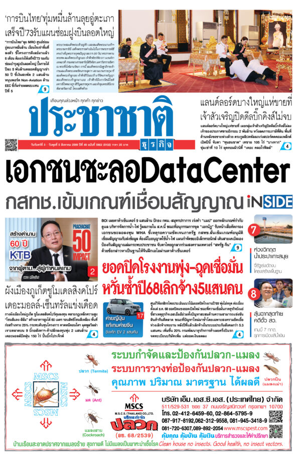 สมัครสมาชิก หนังสือพิมพ์ ประชาชาติธุรกิจ