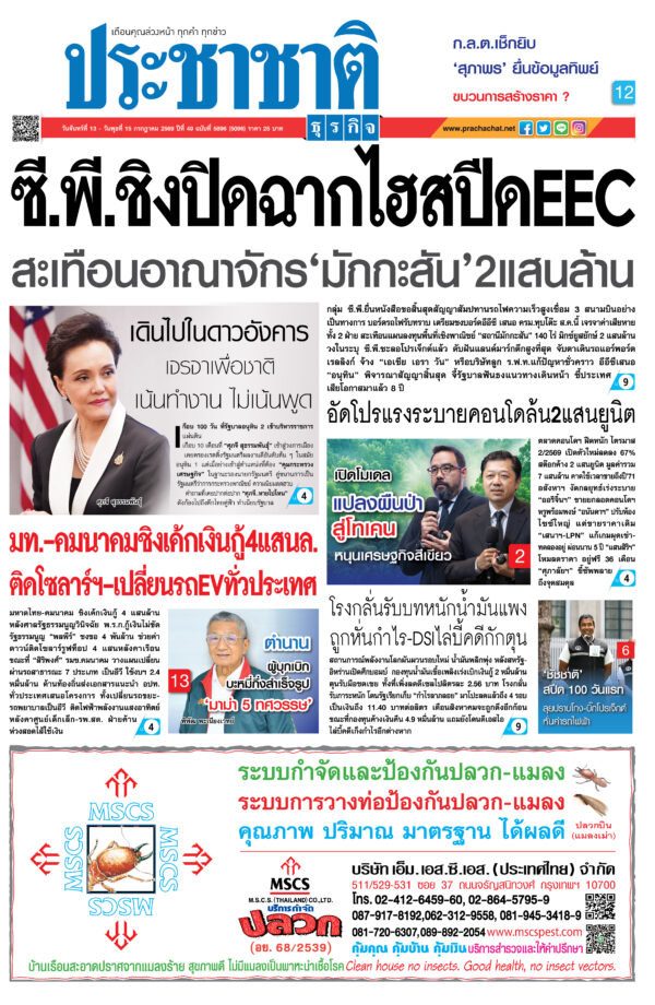 สมัครสมาชิก หนังสือพิมพ์ ประชาชาติธุรกิจ