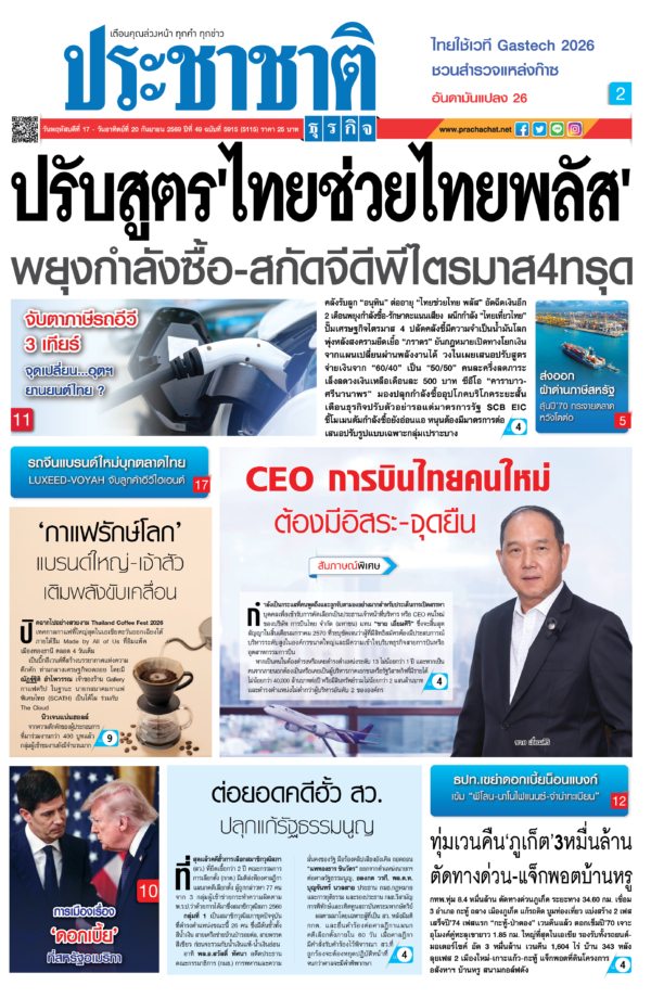 สมัครสมาชิก หนังสือพิมพ์ ประชาชาติธุรกิจ