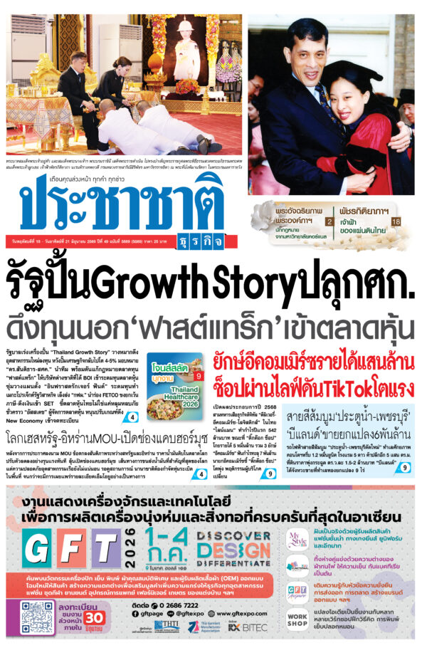 สมัครสมาชิก หนังสือพิมพ์ ประชาชาติธุรกิจ