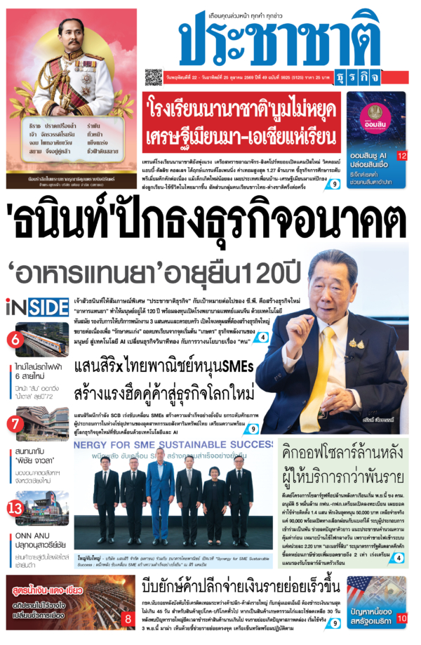 สมัครสมาชิก หนังสือพิมพ์ ประชาชาติธุรกิจ