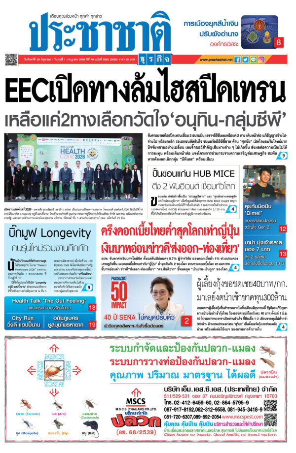 สมัครสมาชิก หนังสือพิมพ์ ประชาชาติธุรกิจ