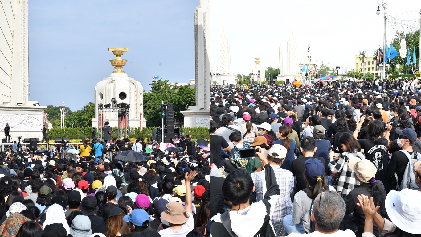 “ประชาชนปลดแอก” ปลุกม็อบ ยุบสภา ร่างรัฐธรรมนูญใหม่ หยุดคุกคาม