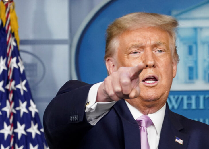 U.S. President Trump holds coronavirus disease (COVID-19) pandemic briefing at the White House in Washington ทรัมป์ กล่าวถึง ไบเดน