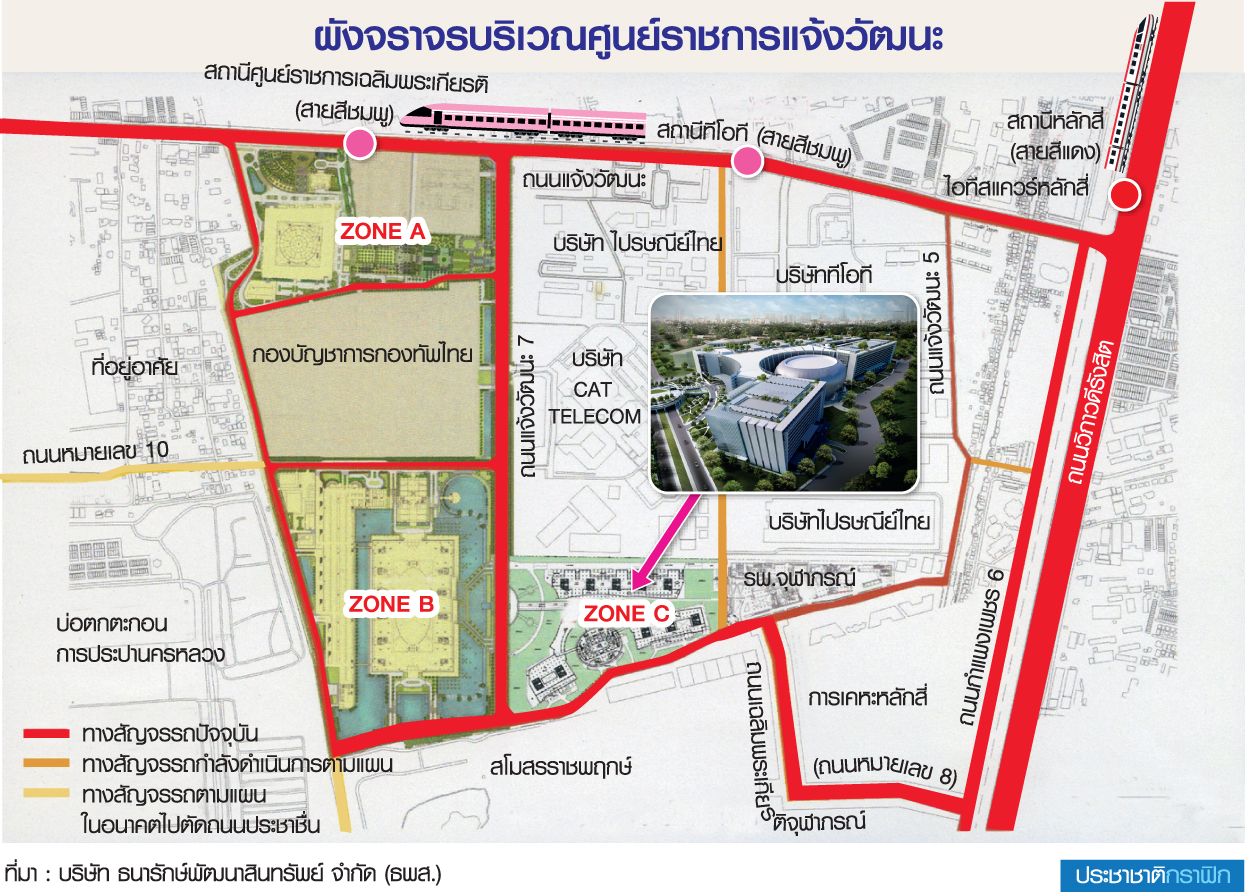 แผนที่จราจร ศูนย์ราชการแจ้งวัฒนะ