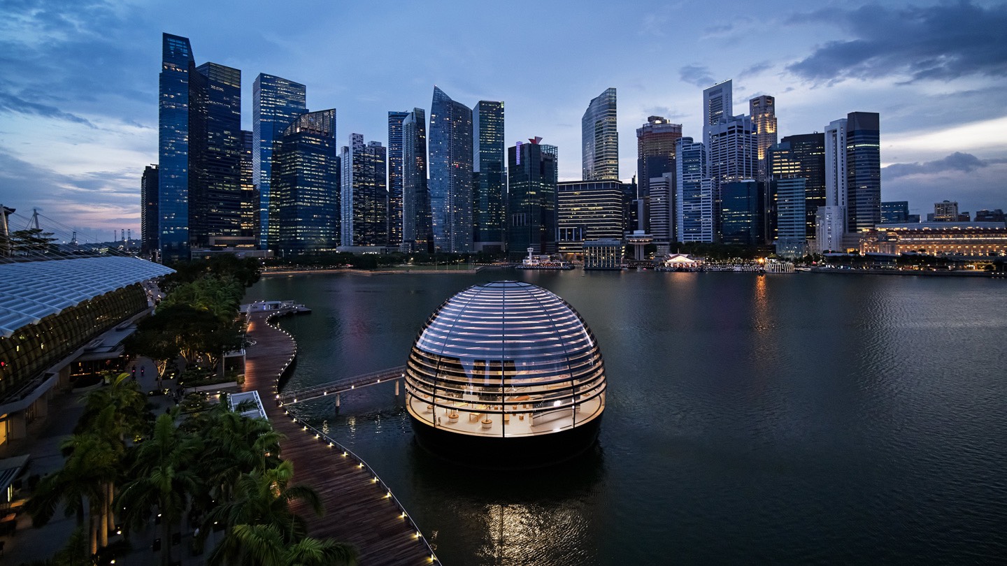 เปิดแล้ว Apple Marina Bay Sands แอปเปิลสโตร์ลอยน้ำแห่งแรกของโลก