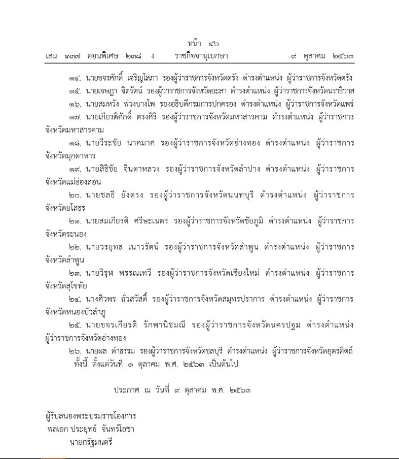แต่งตั้งผู้ว่า