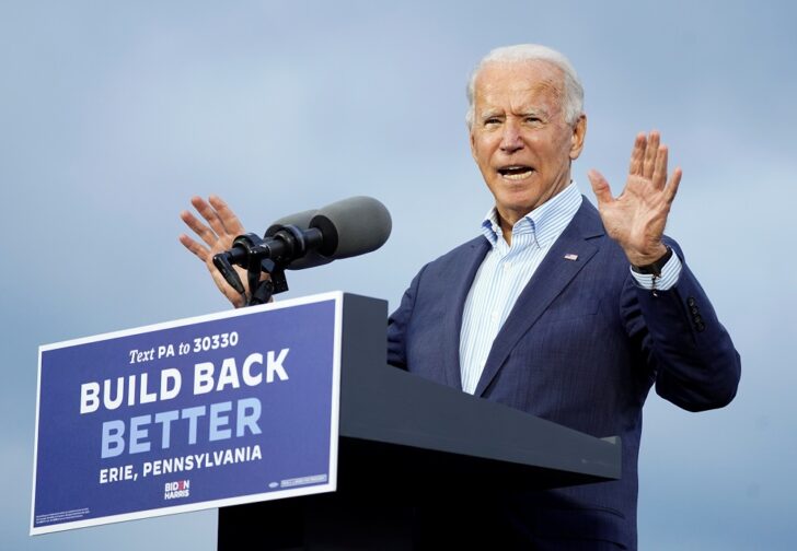 U.S. Democratic presidential candidate Joe Biden campaigns in Erie, Pennsylvania โจ ไบเดน เลือกตั้งสหรัฐ