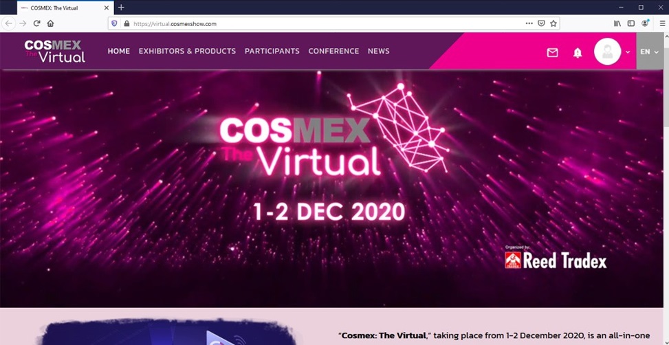 เชื่อมต่อเครือข่ายธุรกิจความงามทั่วโลก สร้างโอกาสแบบไร้ขีดจำกัดที่ “COSMEX: The Virtual”