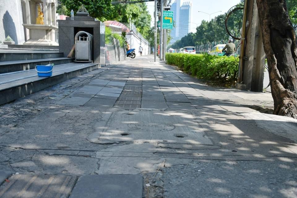 กทม. รื้อทางเท้าถนนรัชดา จาก “ฟอร์จูน-เดอะสตรีท” ปรับภูมิทัศน์ใหม่