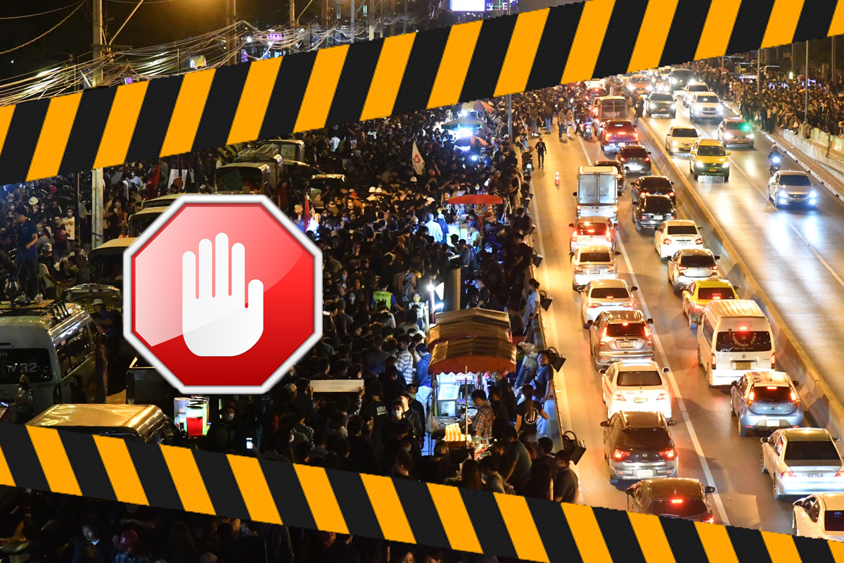 ตำรวจแนะเลี่ยง “แยกบางนา-เทพารักษ์” หลังม็อบนัดชุมนุม 4 โมงเย็นวันนี้
