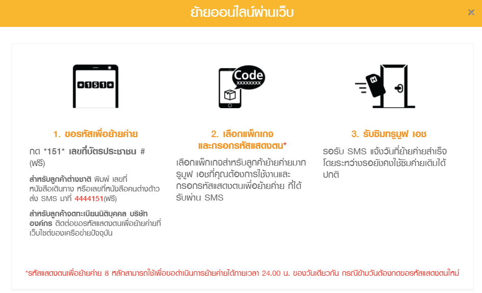 วิธีย้ายค่ายเบอร์เดิม 'เอไอเอส-ทรู-ดีแทค' ง่าย ๆ ผ่านเว็บไซต์