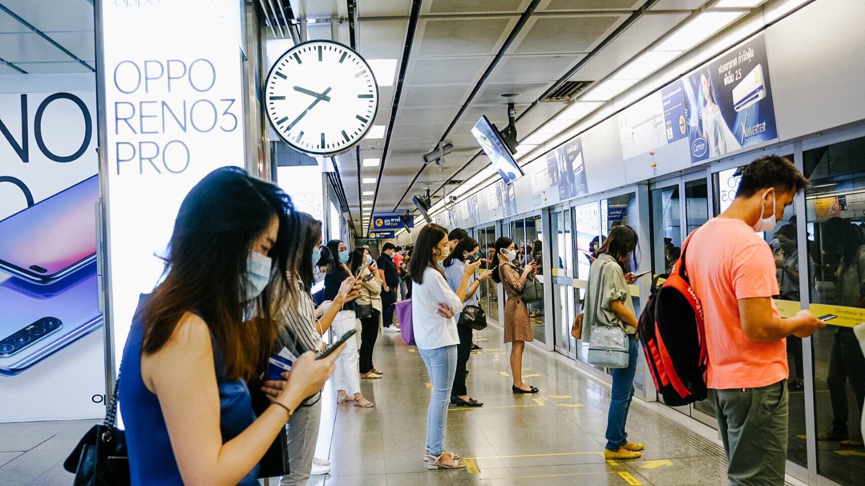 รฟม.-BEM คุมเข้มโควิดรถไฟฟ้า MRT-สีม่วง และไซต์ก่อสร้างส้ม-ชมพู-เหลือง