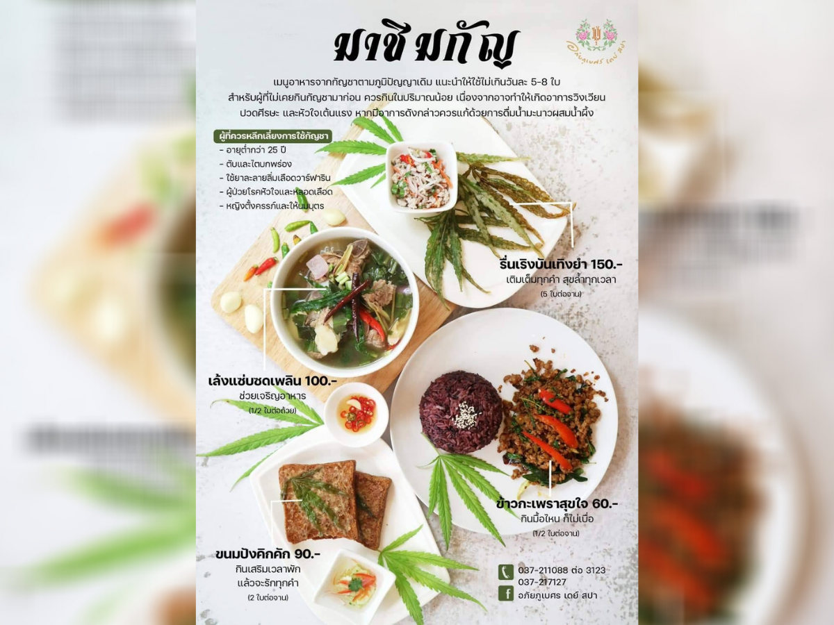 รพ.เจ้าพระยาอภัยภูเบศร ปั้นโมเดลธุรกิจใหม่ เปิดเมนูกัญชาที่แรกในไทย