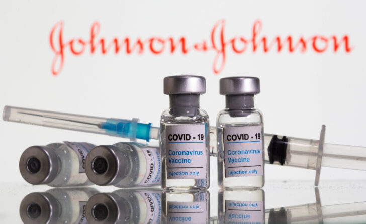FILE PHOTO: Vials labelled วัคซีน จอห์นสัน แอนด์ จอห์นสัน