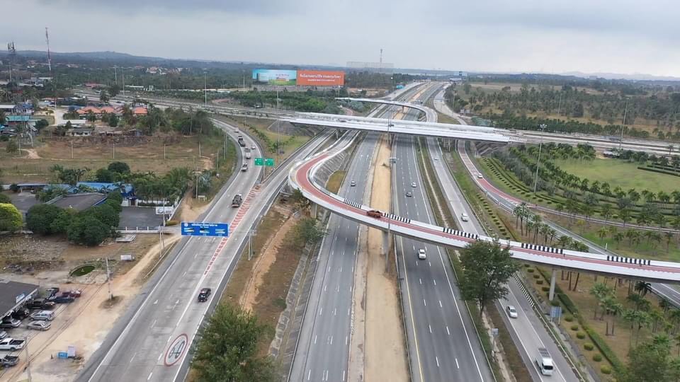 ทางหลวงเท 520 ล้าน ขยาย 8 เลน มอเตอร์เวย์ “แยกต่างระดับหนองขาม-โป่ง”