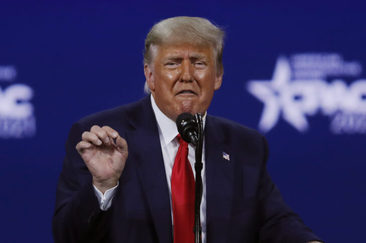 Former U.S. President Donald Trump speaks at the Conservative Political Action Conference in Orlando