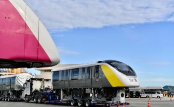 รถไฟฟ้าสายสีชมพู เหลือง