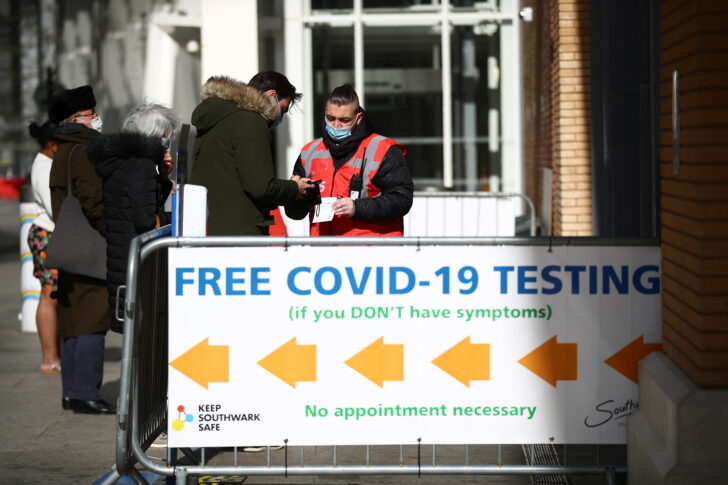 COVID-19 test centre at London Bridge Station