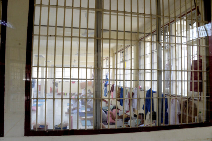 A view of a field hospital set up at the Medical Correctional Institution to treat inmates with COVID-19, in Bangkok