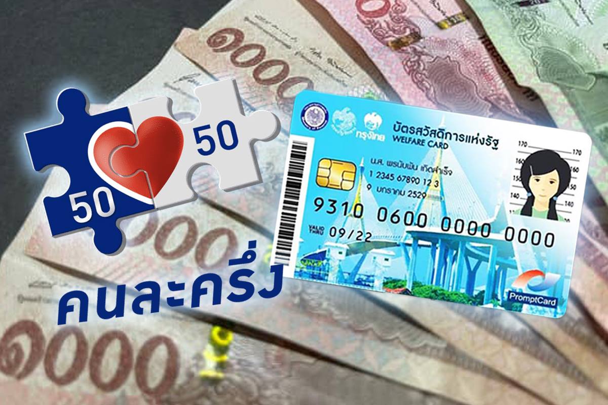 ครม.แจกเงินบัตรสวัสดิการ คนละครึ่ง เทกระจาดเงินกู้ 1.5 ล้านล้าน