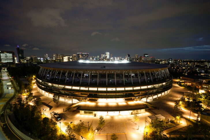 A general view of the Olympic Stadium (National Stadium) in Tokyo