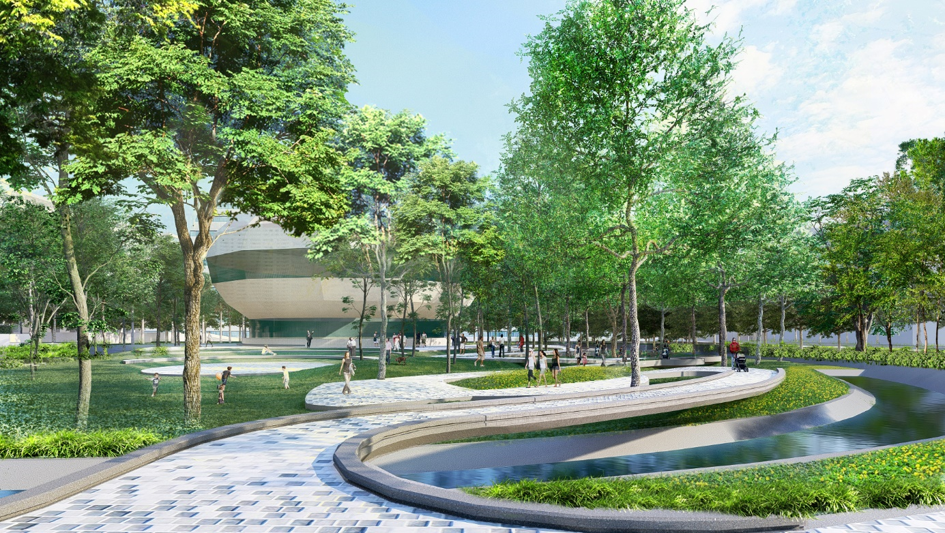 ธพส. สร้างสวนเพื่อชุมชน พร้อมบูรณะศาลองค์ท้าวมหาพรหม ภายในศูนย์ราชการเฉลิมพระเกียรติฯ แจ้งวัฒนะ